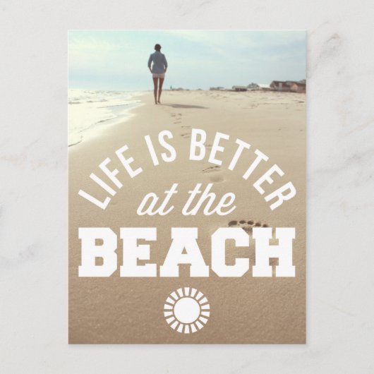 Besser am Strand Postkarte (Vorderseite)