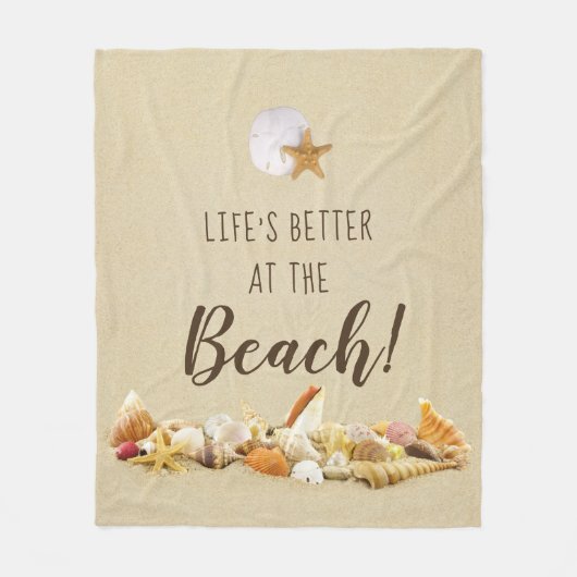 Besser am Strand, Seashells Fleece Blanket (Vorderseite)