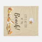 Besser am Strand, Seashells Fleece Blanket (Vorderseite (Horizontal))
