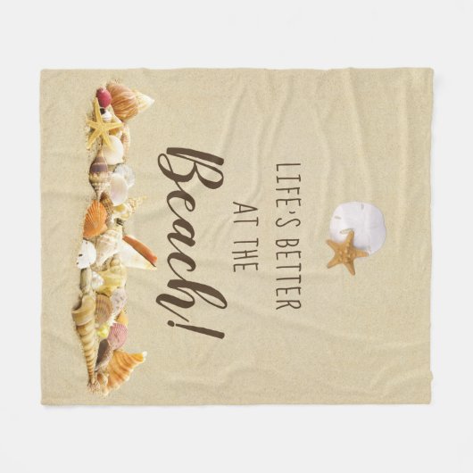 Besser am Strand, Seashells Fleece Blanket (Vorderseite (Horizontal))