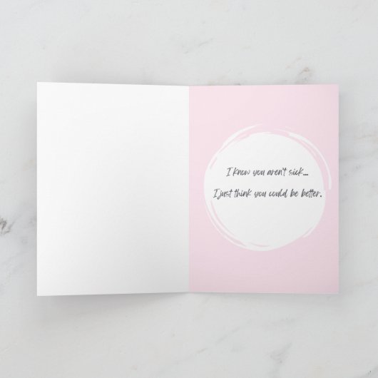 Besser bald besser - Dunkler Spaß der Karte (Innenseite)