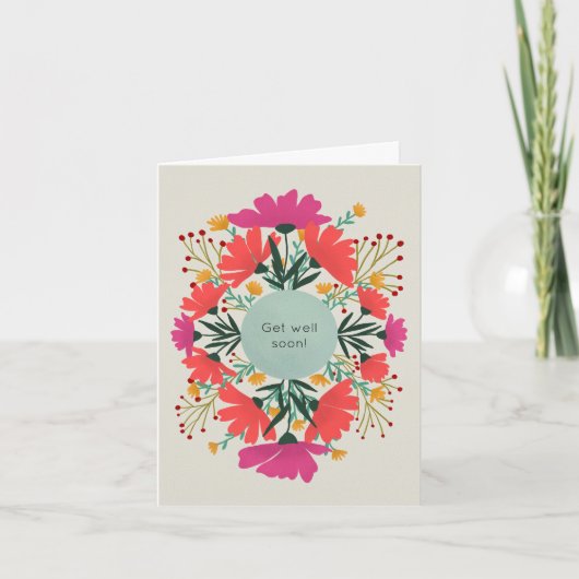 Besser bald blumig karte (Vorderseite)