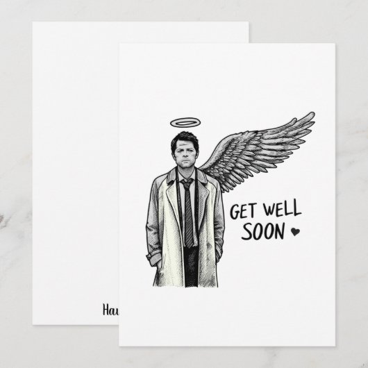 Besser bald feiertagskarte (Vorne/Hinten)