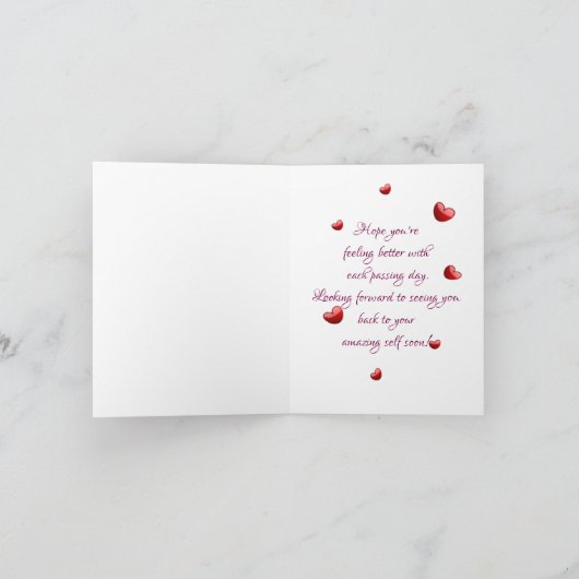 Besser bald fühlen dankeskarte (Innenseite)