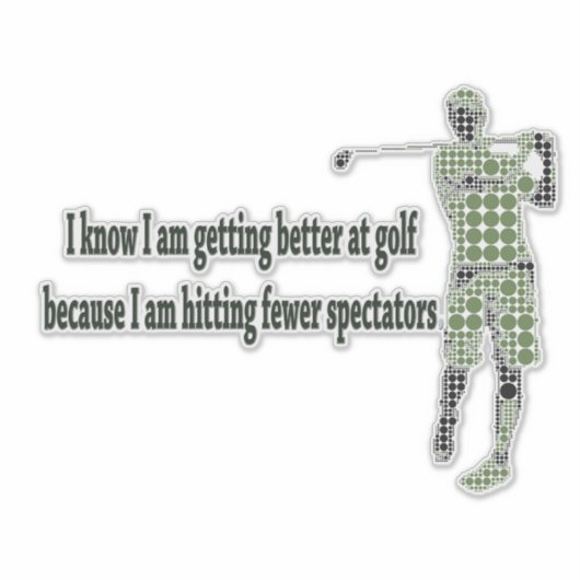 Besser beim Golf Aufkleber (Vorderseite)