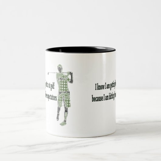 Besser beim Golf Zweifarbige Tasse (Mittel)