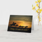 Besser, besser Cowboy-Reitkarte Karte (Gelbe Blume)