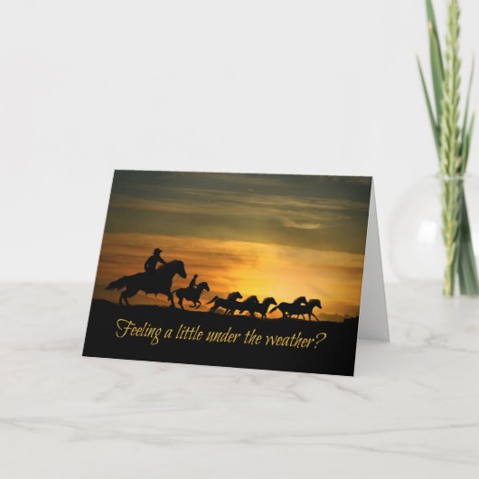 Besser, besser Cowboy-Reitkarte Karte (Vorderseite)