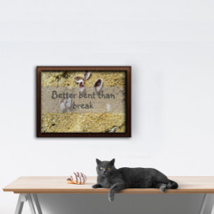 Besser beugt als gebrochen Weisheit Sprichwort Pos Poster