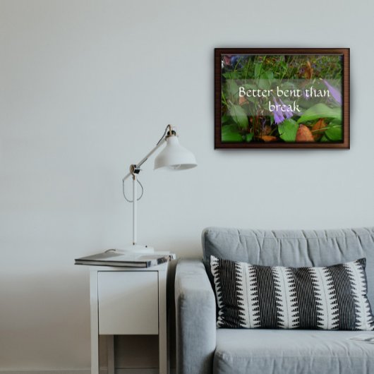 Besser beugt als gebrochen Weisheit Sprichwort Pos Poster