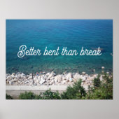 Besser beugt als Sprichwort-Plakat brechen Poster (Vorne)