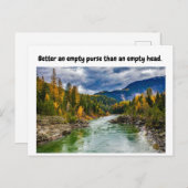 Besser eine leere Handtasche als einen leeren Kopf Postkarte (Vorne/Hinten)