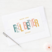 Besser fühlen rechteckiger aufkleber (Umschlag)