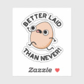 Besser gelegt als nie sonnige Running Egg Puff Aufkleber (Blatt)