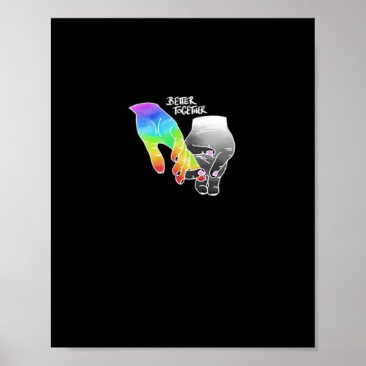 Besser gemeinsam Minimal Design Poster (Vorne)