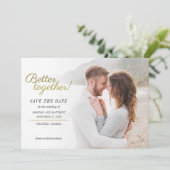 Besser gemeinsam mit Foto Hochzeit das Datum siche Save The Date (Stehend Vorderseite)