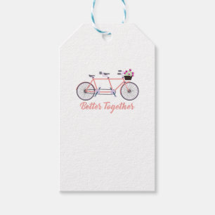Besser gemeinsam Tandem-Fahrrad Gemeinsam Modern D Geschenkanhänger