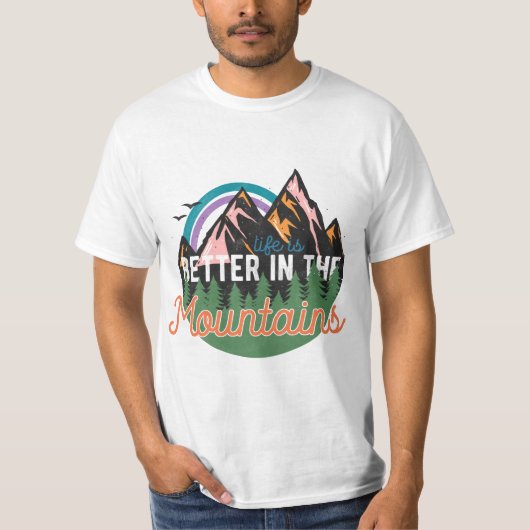 Besser im Abenteuer-T - Shirt der Berge (Vorderseite)