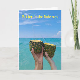 Besser in den Ananas von Bahamas am Strand Karte