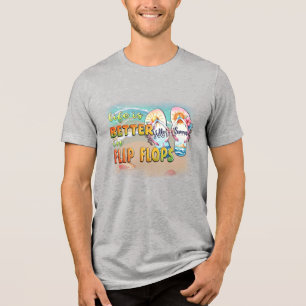 Besser in Flip Flops Strand Tri-Blend Shirt
