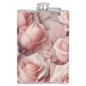 Besser in rosa Rosen Flachmann (Rückseite)