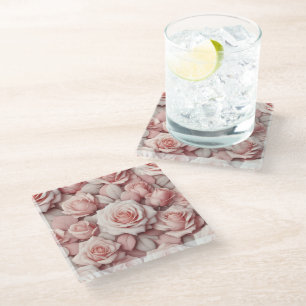 Besser in rosa Rosen Glasuntersetzer