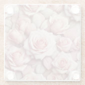 Besser in rosa Rosen Glasuntersetzer (Rückseite)