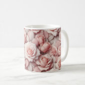 Besser in rosa Rosen Kaffeetasse (VorderseiteRechts)