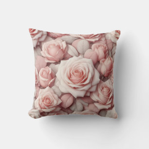 Besser in rosa Rosen Kissen