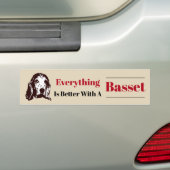 Besser mit einem Basset Autoaufkleber (Auf Auto)