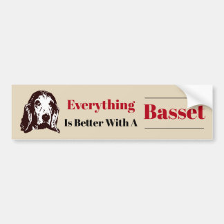 Besser mit einem Basset Autoaufkleber