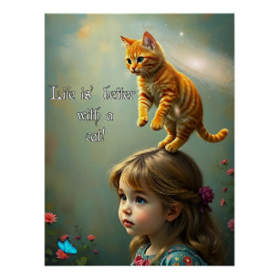 Besser mit Katze Poster