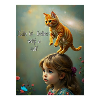 Besser mit Katze Poster