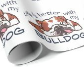 Besser mit meinem Bulldog Geschenkpapier (Rolleneckpunkt)