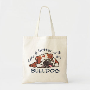 Besser mit meinem Bulldog Tragetasche
