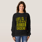 Besser mit Rubbelhühnern Sweatshirt (Vorne ganz)