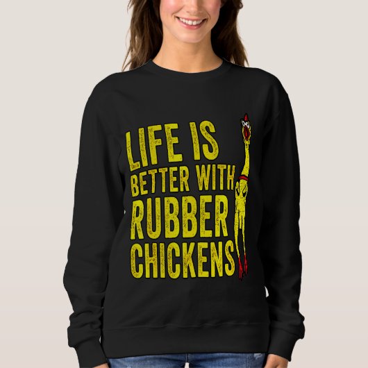 Besser mit Rubbelhühnern Sweatshirt (Vorderseite)