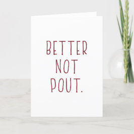 Besser nicht ausgeben feiertagskarte