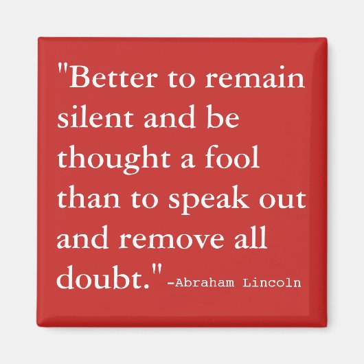 Besser schweigen magnet (Vorne)