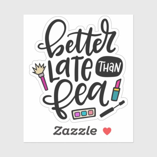 Besser spät als Fea, Spanglisch Aufkleber (Blatt)