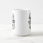 Besser spät als Fea, Spanglish Hand geschrieben Kaffeetasse (Mittel)