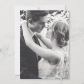 Besser spät als nie Hochzeitsfeier blau auf weiß Einladung (Rückseite)