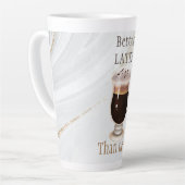 Besser spät als nie Kaffee Sahne Glas Milchtasse (Linke Ecke)