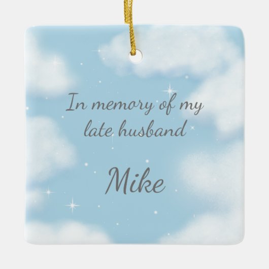 "Besser spät als nie" Morbid Spaß Witwe Custom Keramikornament (Vorderseite)