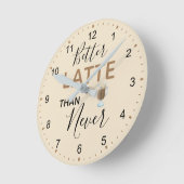 Besser spät als nie Spaß Zitatnummern Runde Wanduhr (Winkel)