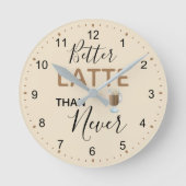 Besser spät als nie Spaß Zitatnummern Runde Wanduhr (Vorderseite)