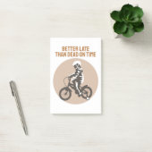 Besser spät als tot - Fahrraddesign Post-it Klebezettel (Büro)