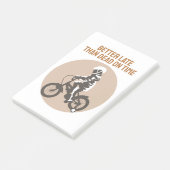 Besser spät als tot - Fahrraddesign Post-it Klebezettel (angewinkelt)