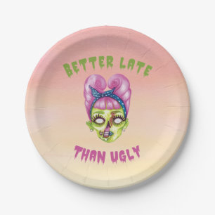 Besser spät als Ugly Zombie Pappteller