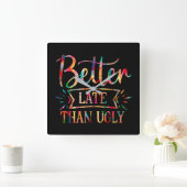 Besser spät als ungewöhnlich quadratische wanduhr (Zuhause)